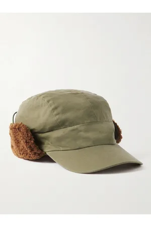 YMC Faux Shearling-Trimmed Organic Cotton Trapper Hat