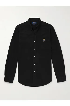 Ralph Lauren Slim-Fit Logo-Embroidered Brushed-Cotton Oxford Shirt