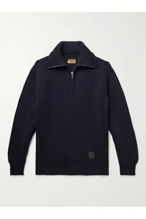 Tod's Ribbed Wool Half-Zip Sweater
