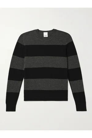 Allude Striped Wool and Cashmere-Blend Sweater