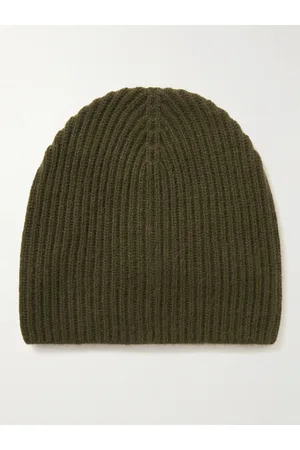 Allude Men Beanies - Ribbed Cashmere Beanie
