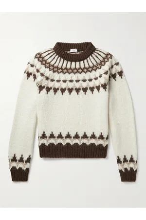 Saint Laurent Fair Isle Wool-Blend Jacquard Sweater