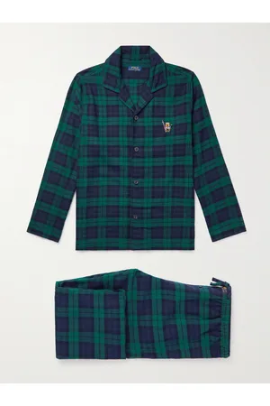 Ralph Lauren Logo-Embroidered Checked Cotton-Flannel Pyjama Set