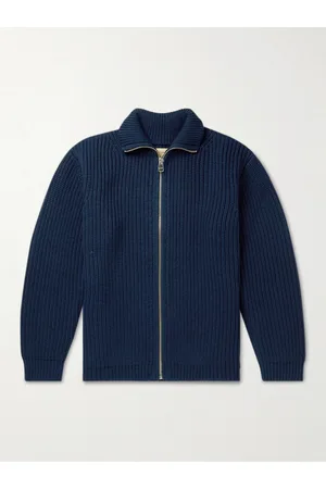 Bellerose Allip Ribbed Wool Zip-Up Sweater
