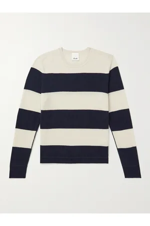 Allude Striped Wool and Cashmere-Blend Sweater
