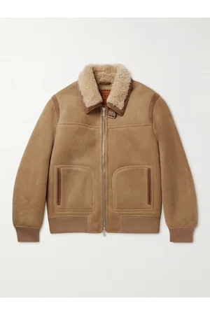 Tod's Shearling-Lined Suede Bomber Jacket