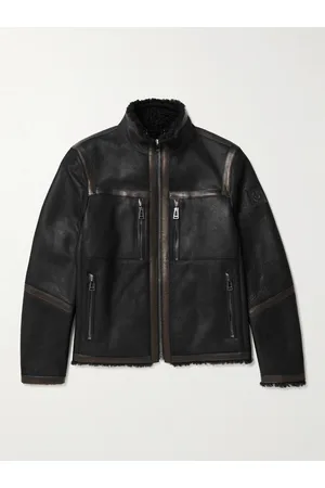 Belstaff Tundra Shearling-Trimmed Leather Jacket
