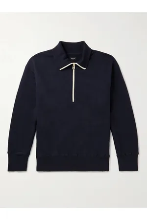Bellerose Faber Cotton-Jersey Half-Zip Sweatshirt