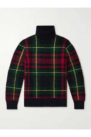 Ralph Lauren Checked Wool Rollneck Sweater