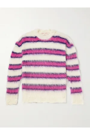 Marni Striped Mohair-Blend Sweater