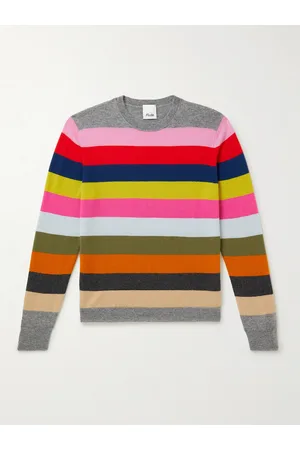 Allude Striped Cashmere Sweater