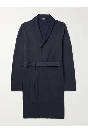 Hanro Reversible Cotton-Blend Jacquard Robe