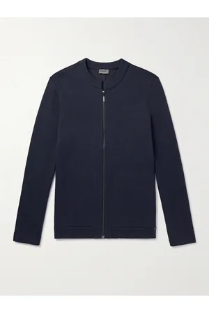 Hanro Slim-Fit Cotton-Blend Jersey Zip-Up Sweatshirt