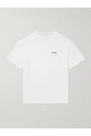 Calvin Klein Modern Logo-Embroidered Cotton-Blend Jersey T-Shirt