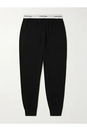 Calvin Klein Men Trousers - Modern Cotton-Blend Jersey Tapered Sweatpants