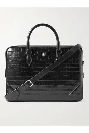 Montblanc Men Luggage - Meisterstück Croc-Effect Leather Briefcase