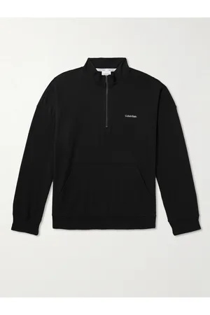Calvin Klein Cotton-Blend Jersey Half-Zip Sweatshirt
