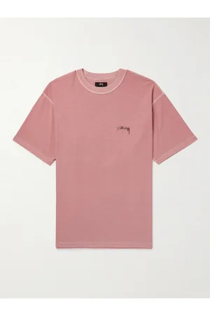 STUSSY Logo-Print Pigment-Dyed Cotton-Jersey T-Shirt