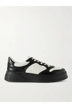 Gucci Logo-Embossed Perforated Leather Sneakers