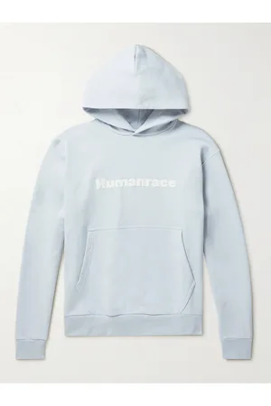 adidas Pharrell Williams Basics Logo-Flocked Cotton-Jersey Hoodie