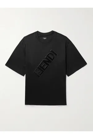 Fendi Logo-Appliquéd Cotton-Jersey T-Shirt