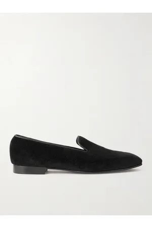 GEORGE CLEVERLEY Men Loafers - Windsor Leather-Trimmed Cashmere Loafers