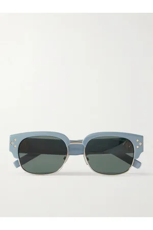 Dior CD Diamond C1U D-Frame Acetate and Silver-Tone Sunglasses