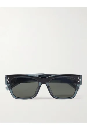 Dior Men Sunglasses - CD Diamond S21 D-Frame Acetate and Silver-Tone Sunglasses
