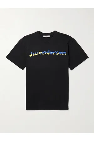 J.W.Anderson Men T-shirts - Run Hany Logo-Print Cotton-Jersey T-Shirt