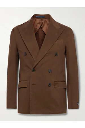 Ralph Lauren Double-Breasted Cotton-Blend Twill Suit Jacket