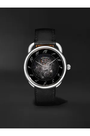 Hermès Men Watches - Arceau Squelette Automatic 40mm Stainless Steel and Leather Watch, Ref. No. W055631WW00