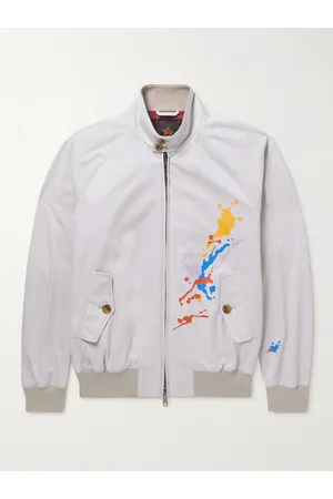 Baracuta Men Bomber Jackets - Slowboy Printed Cotton-Twill Bomber Jacket