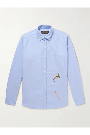 Baracuta Men Casual - Slowboy Button-Down Collar Embroidered Cotton Oxford Shirt