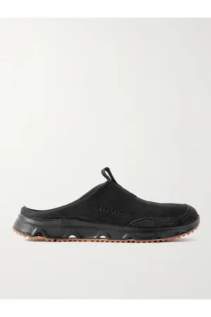 Salomon RX Advanced Suede-Trimmed Leather Slip-On Sneakers