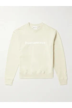 adidas Pharrell Williams Basics Logo-Flocked Cotton-Jersey Sweatshirt