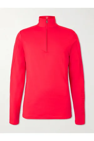 Bogner Men Sportswear - Harrison Logo-Print Stretch-Jersey Half-Zip Ski Base Layer