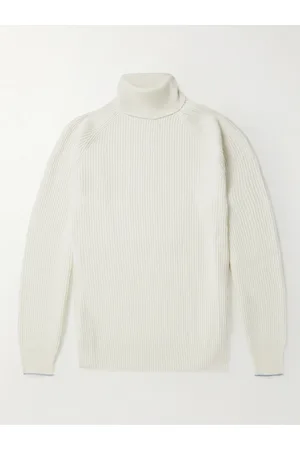 Brunello Cucinelli Ribbed Cashmere Rollneck Sweater
