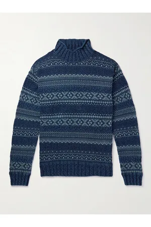 Ralph Lauren Fair Isle Cotton and Linen-Blend Rollneck Sweater