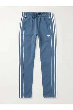 adidas Slim-Fit Tapered Striped Cotton-Jersey Sweatpants