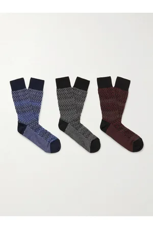Missoni Three-Pack Cotton-Jacquard Socks