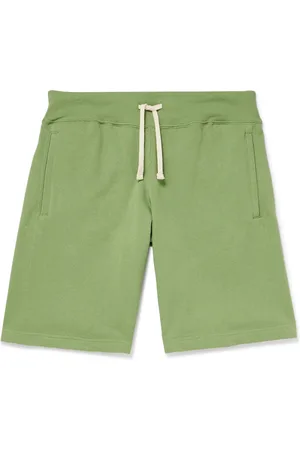 Wide-Leg Pleated Cotton-Twill Shorts