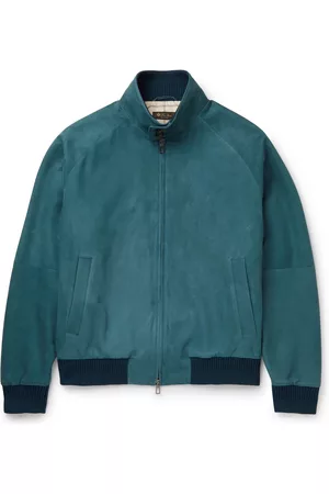 Loro Piana Rain System Suede Bomber Jacket - Men - - XXXL