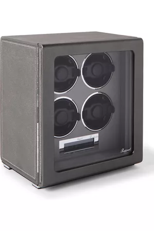 Rapport London Quantum Quad Leather-Wrapped Cedar and Glass Watch Winder - Men