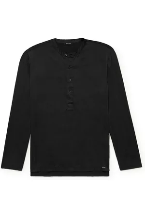 Tom Ford Stretch-Silk Satin Henley Pyjama Top - Men - - S
