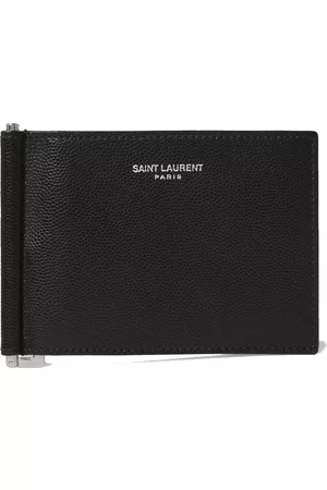 Saint Laurent Pebble-Grain Leather Billfold Wallet with Money Clip - Men
