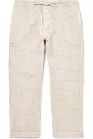 BODE Straight-Leg Macramé Cotton Drawstring Trousers - Men - - L/XL