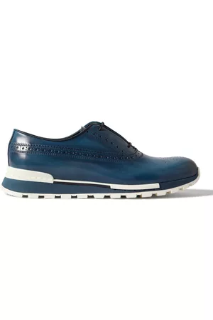 Berluti Fast Track Perforated Venezia Leather Sneakers - Men - - UK 9