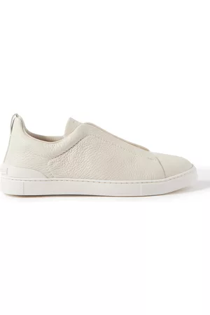Ermenegildo Zegna Triple Stitch™ Full-Grain Leather Slip-On Sneakers - Men - - UK 9.5