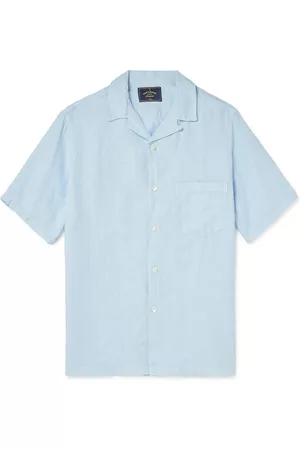 Portuguese Flannel Camp-Collar Linen Shirt - Men - - XS