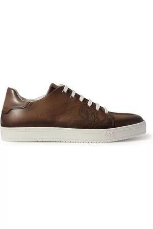Berluti Scritto Venezia Leather Sneakers - Men - - UK 8